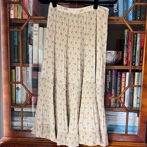 Polo Ralph Lauren Cream Floral Maxi Skirt